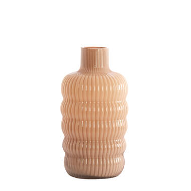 Vaas Ø15,5x30 cm LUNETTE glas karamel