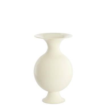 Vase Ø26x45 cm BOLULLA glänzend crème