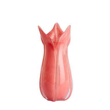 Vase Ø18,5x39 cm EVINA glass coral