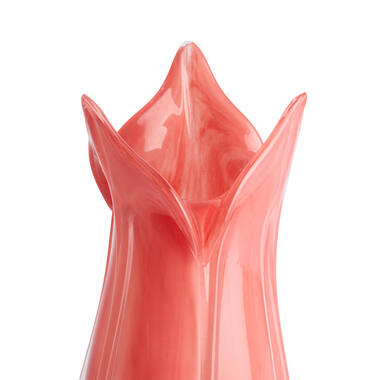 Vase Ø18,5x39 cm EVINA glass coral