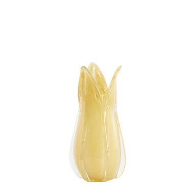 Vase Ø14x28 cm EVINA glass beige