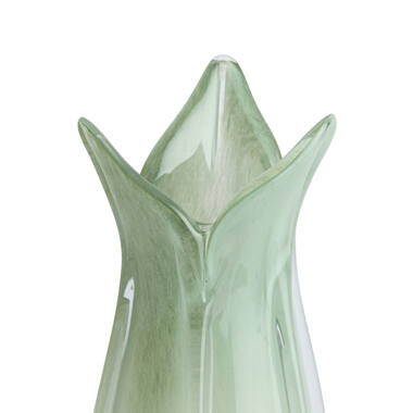 Vase Ø14x28 cm EVINA glass mint green