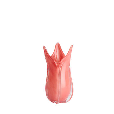 Vase Ø14x28 cm EVINA glass coral