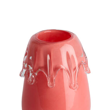 Vase Ø17,5x23 cm LYSIRA glass coral