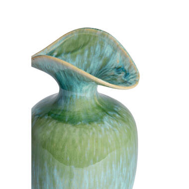 Vase deco Ø19,5x33 cm MARILLO ceramics green+light blue