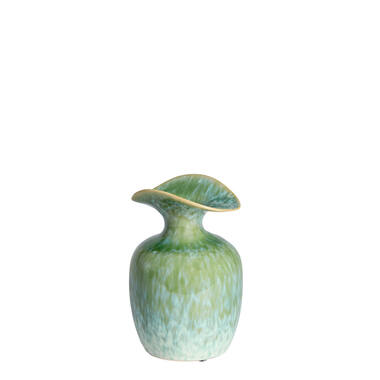Vase deco Ø14x21 cm MARILLO ceramics green+light blue