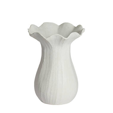 Vase deco Ø23,5x30,5 cm ZENORA ceramics matt cream