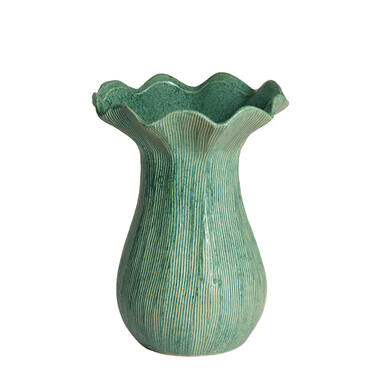 Vase deco Ø23,5x30,5 cm ZENORA ceramics matt green