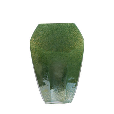 Vase 30x16x44,5 cm VIONNA glass dark green lustre