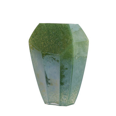 Vase 30x16x44,5 cm VIONNA glass dark green lustre
