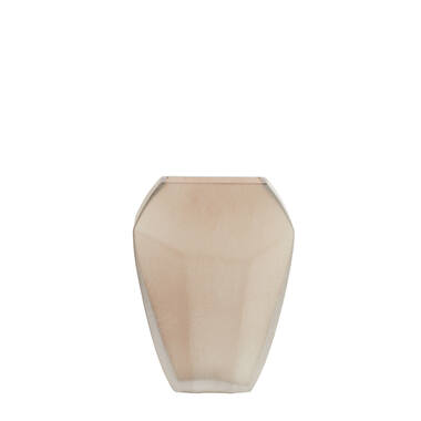 Vase 25x12,5x33,5 cm VIONNA glass light brown