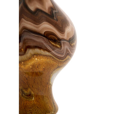 Vase Ø19x40 cm JORVEN glass brown+cream+black