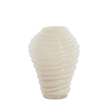 Vase Ø18x25 cm FENLOR glass cream
