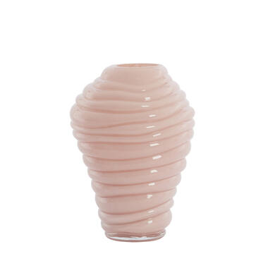 Vase Ø18x25 cm FENLOR glass light pink