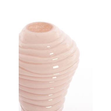 Vase Ø18x25 cm FENLOR glass light pink