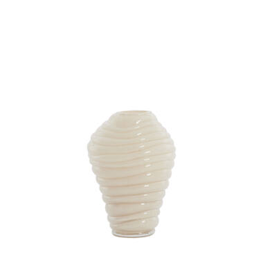 Vase Ø13x18 cm FENLOR glass cream