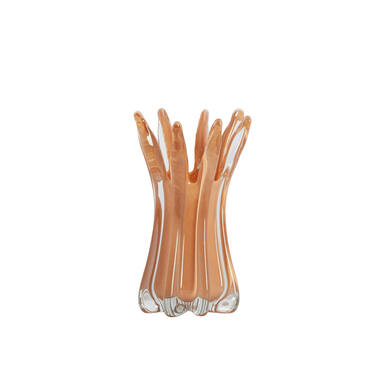 Vase Ø15x25 cm RELIEN glass caramel
