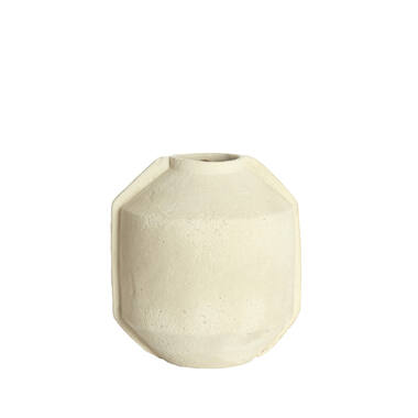 Pot deco 34,5x31,5x37,5 cm NORIC matt cream