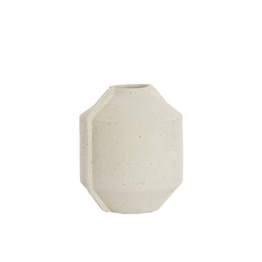 Pot deco 35x32x57 cm NORIC matt cream