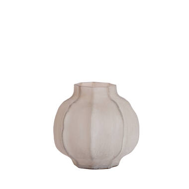 Vase Ø27x26 cm TEJEDA glass light brown