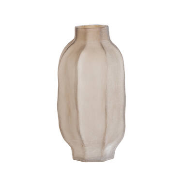 Vase Ø20,5x38 cm TEJEDA glass light brown