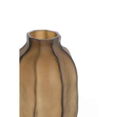 Vase Ø20,5x38 cm TEJEDA glass matt dark brown