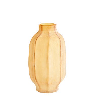 Vase Ø20,5x38 cm TEJEDA glass matt amber