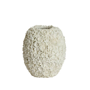 Vase deco Ø27x30,5 cm VIOLETA matt cream