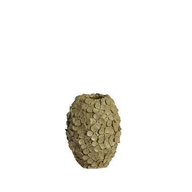 Vase deco Ø17x20 cm VIOLETA matt olive green-taupe