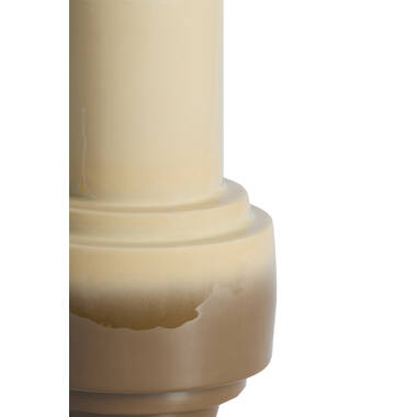 Vase deco Ø22x33,5 cm CARIMA taupe+dark brown