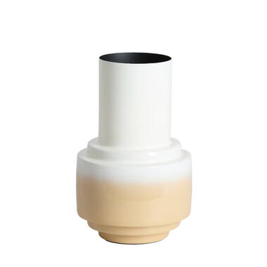 Vase deco Ø22x33,5 cm CARIMA cream+beige