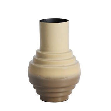 Vase deco Ø24x36 cm CARIMA taupe+dark brown