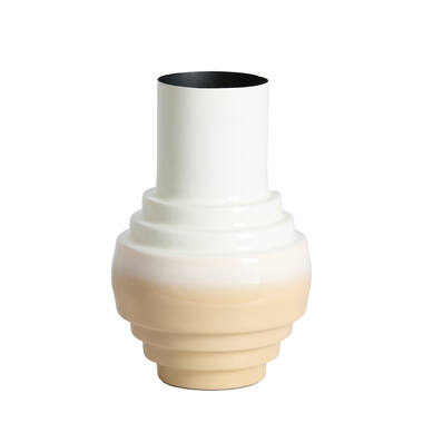 Vase deco Ø24x36 cm CARIMA cream+beige