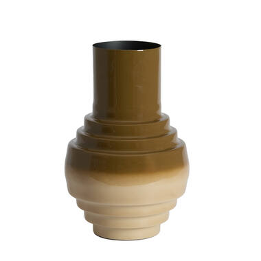 Vase deco Ø24x36 cm CARIMA dark brown+sand