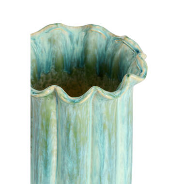 Vase deco Ø23,5x38 cm SEDONI ceramics green+light blue