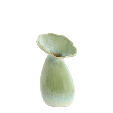 Vase deco Ø14x24 cm CULLA ceramics green+light blue