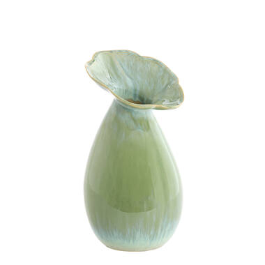 Vase deco Ø15,5x29 cm CULLA ceramics green+light blue