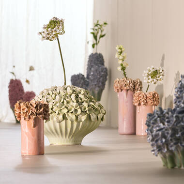 Vase deco Ø16x31 cm LUSERNA ceramics light pink