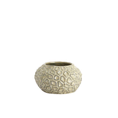Tealight Ø12x7,5 cm CAREZZA ceramics taupe