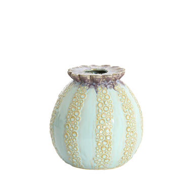 Vase deco Ø18x18 cm TESINO ceramics purple+light blue