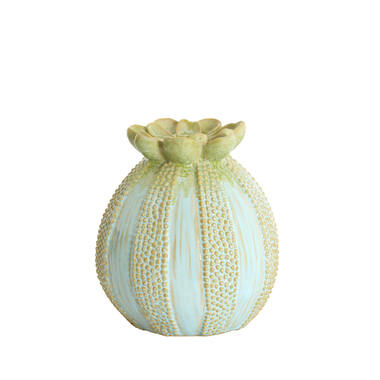 Vase deco Ø18x19,5 cm SORINO ceramics light green+light blue