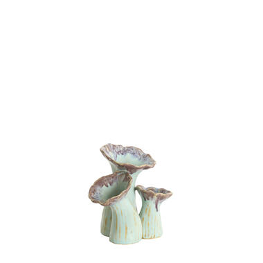 Vase deco 18x13x17,5 cm MISURINA ceramics purple+light blue