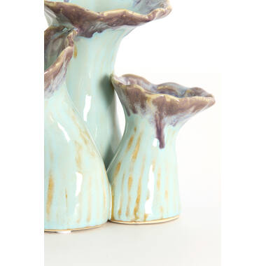 Vase deco 18x13x17,5 cm MISURINA ceramics purple+light blue