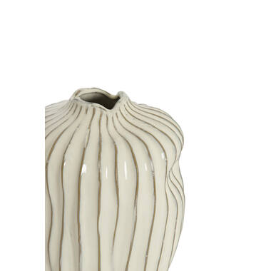 Vase deco 21x13x25 cm VECHHIA ceramics cream