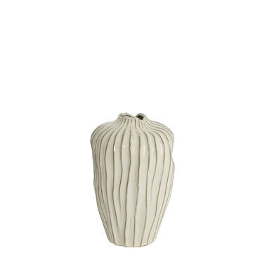 Vase deco Ø19x30 cm VECHHIA ceramics cream