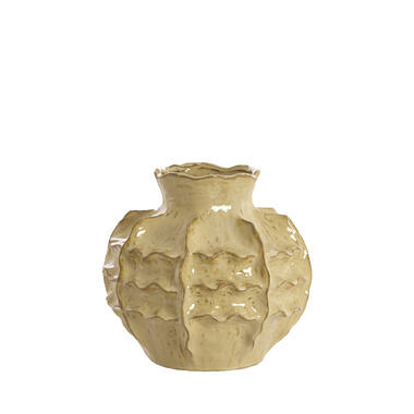 Vase deco Ø30x28 cm LOSETO ceramics light brown