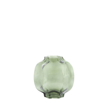 Vase Ø18x18 cm FALZES glass clear dark green