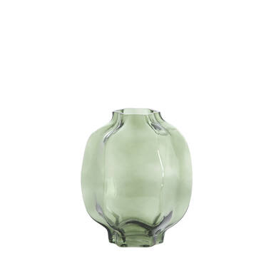 Vase Ø22x23,5 cm FALZES glass clear dark green