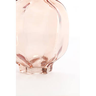 Vase Ø22x23,5 cm FALZES glass clear pink