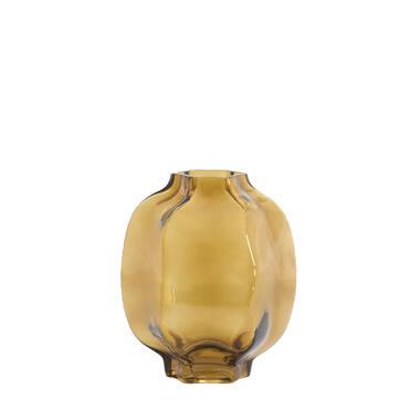 Vase Ø22x23,5 cm FALZES glass clear amber